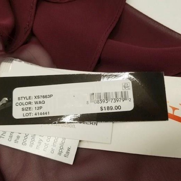 NWT Xscape Petite Embellished Chiffon Cape-Overlay Dress - Picture 8 of 9